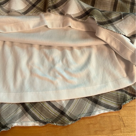 Kensie Summer Dress with Straps. Fully Lined. Green Plaid. XL. - Picture 7 of 9